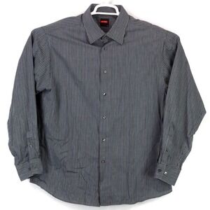 Report Collection Men's XL Collared LS Front Button Shirt Multicolor Striped euc